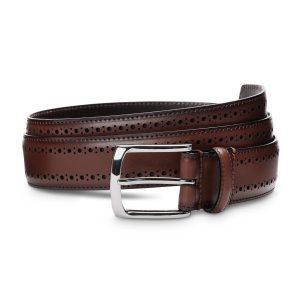 Allen Edmonds Men's Manistee Belt, Dark Chili, 40
